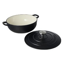 Black Cast Iron Round Casserole